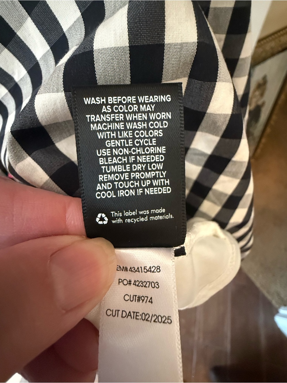 torrid Retro Chic NWOT Black and White Gingham Dress with Red Waist Tie Size2 - Picture 7 of 7